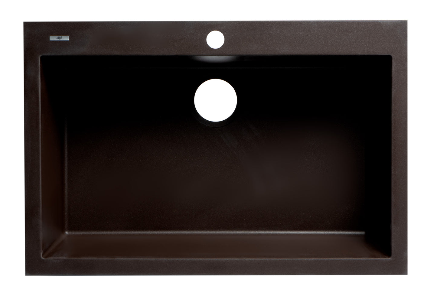 ALFI brand Chocolate 30" Drop-In Single Bowl Granite Composite Kitchen Sink