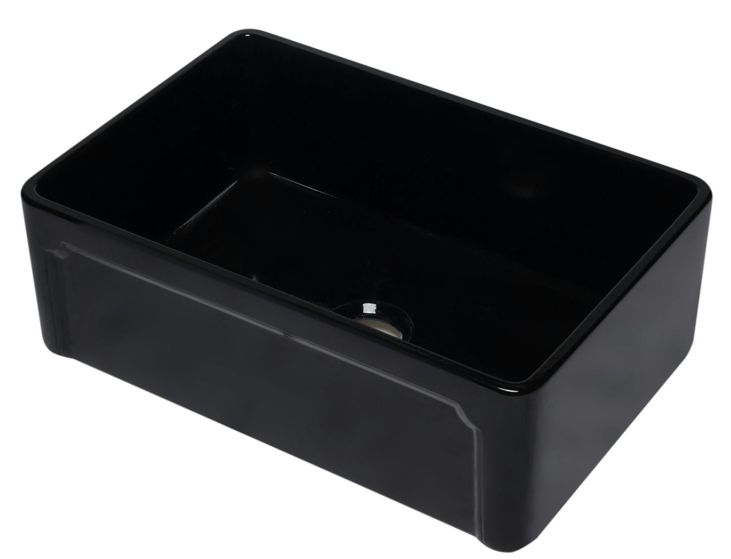 ALFI brand AB3020SB-BG 30 inch Black Reversible Single Kitchen Sink