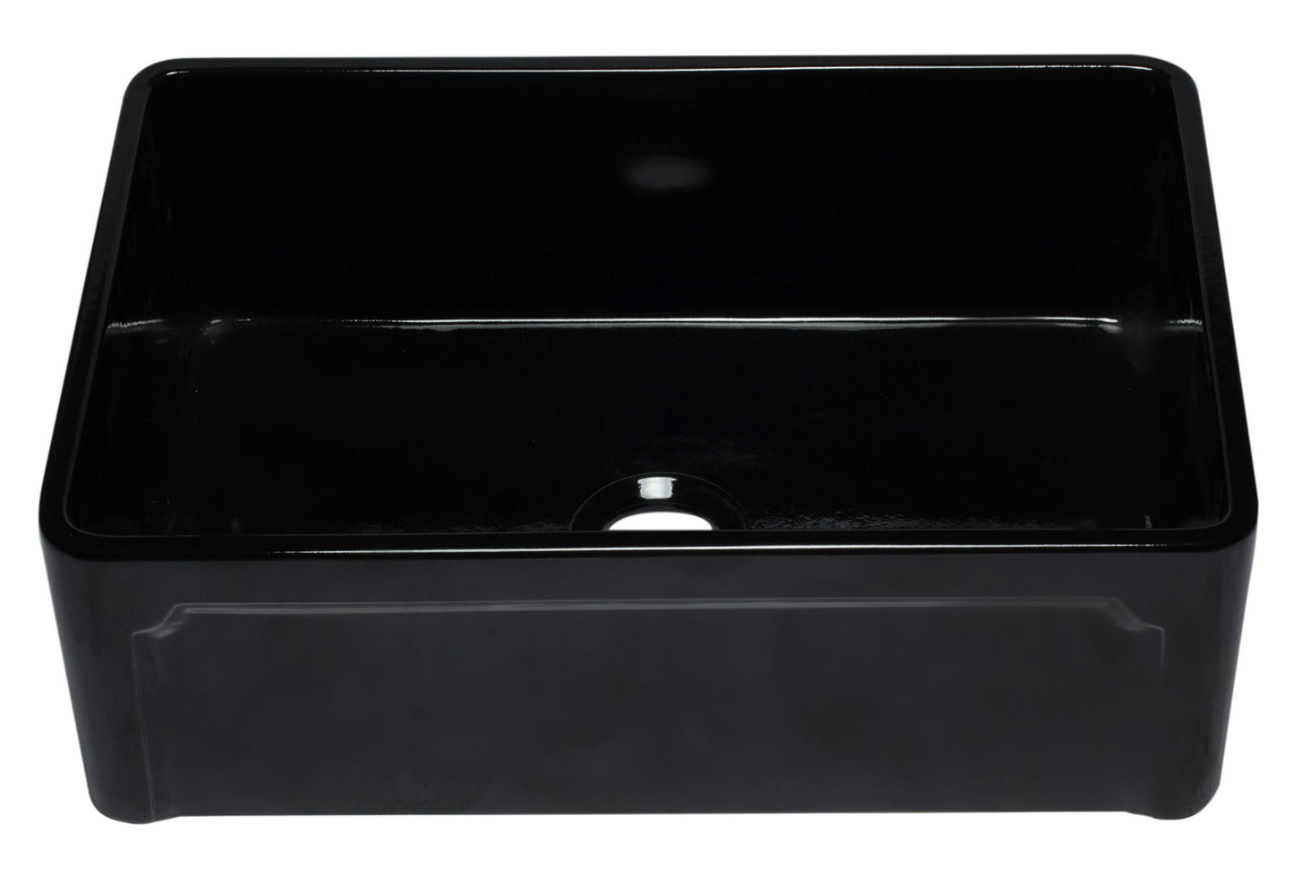 ALFI brand AB3020SB-BG 30 inch Black Reversible Single Kitchen Sink