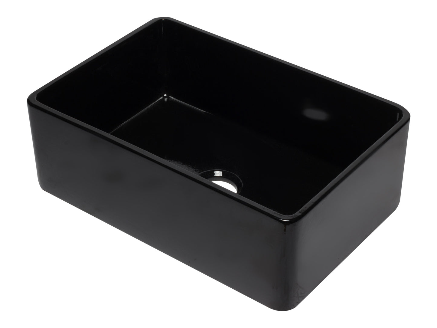 ALFI brand AB3020SB-BG 30 inch Black Reversible Single Kitchen Sink