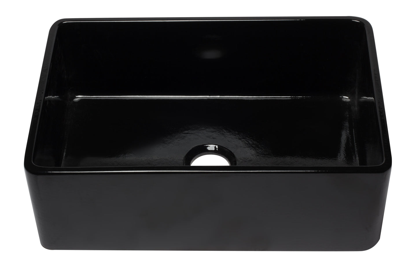 ALFI brand AB3020SB-BG 30 inch Black Reversible Single Kitchen Sink