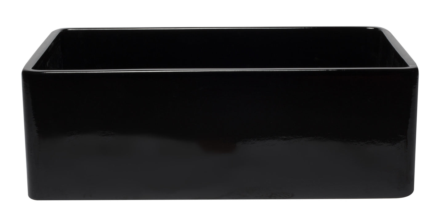 ALFI brand AB3020SB-BG 30 inch Black Reversible Single Kitchen Sink