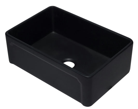 ALFI brand AB3020SB-BM 30 inch Black Reversible Single Kitchen Sink