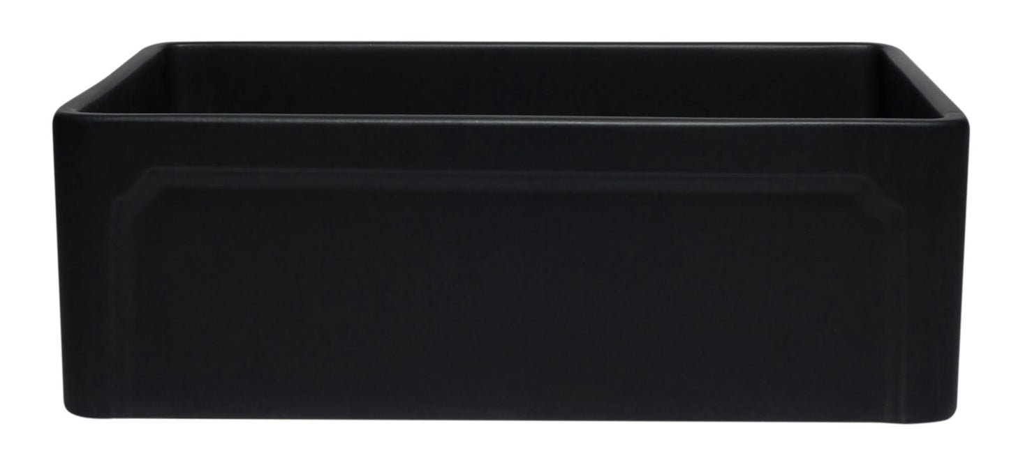 ALFI brand AB3020SB-BM 30 inch Black Reversible Single Kitchen Sink