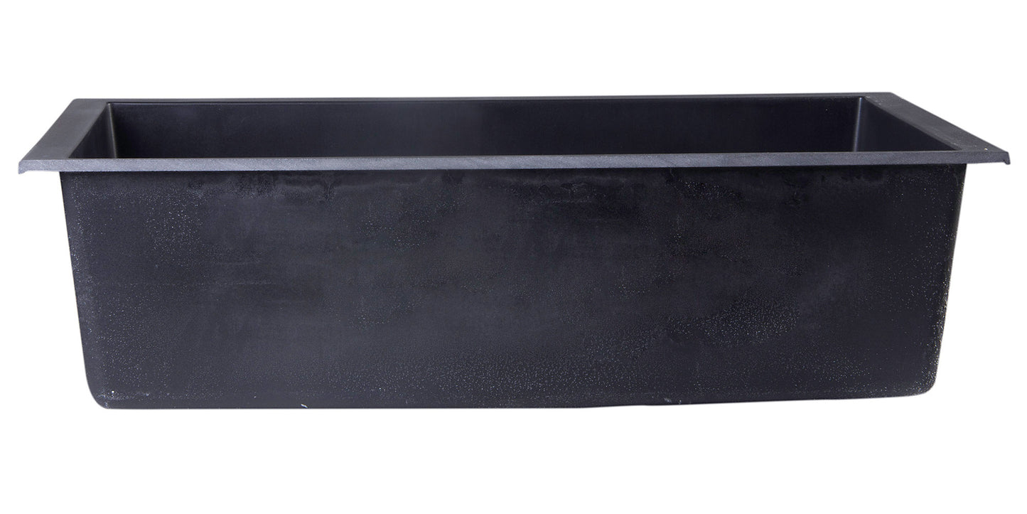 ALFI brand Black 30" Undermount Single Bowl Granite Composite Kitchen Sink