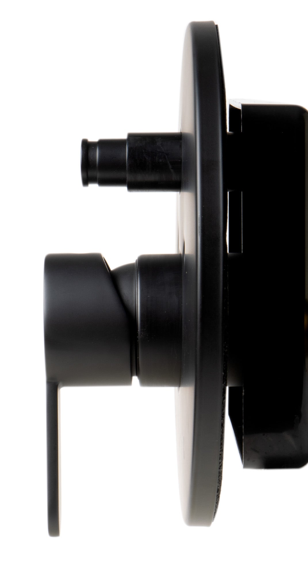 ALFI brand Black Matte Shower Valve with Rounded Lever Handle and Diverter
