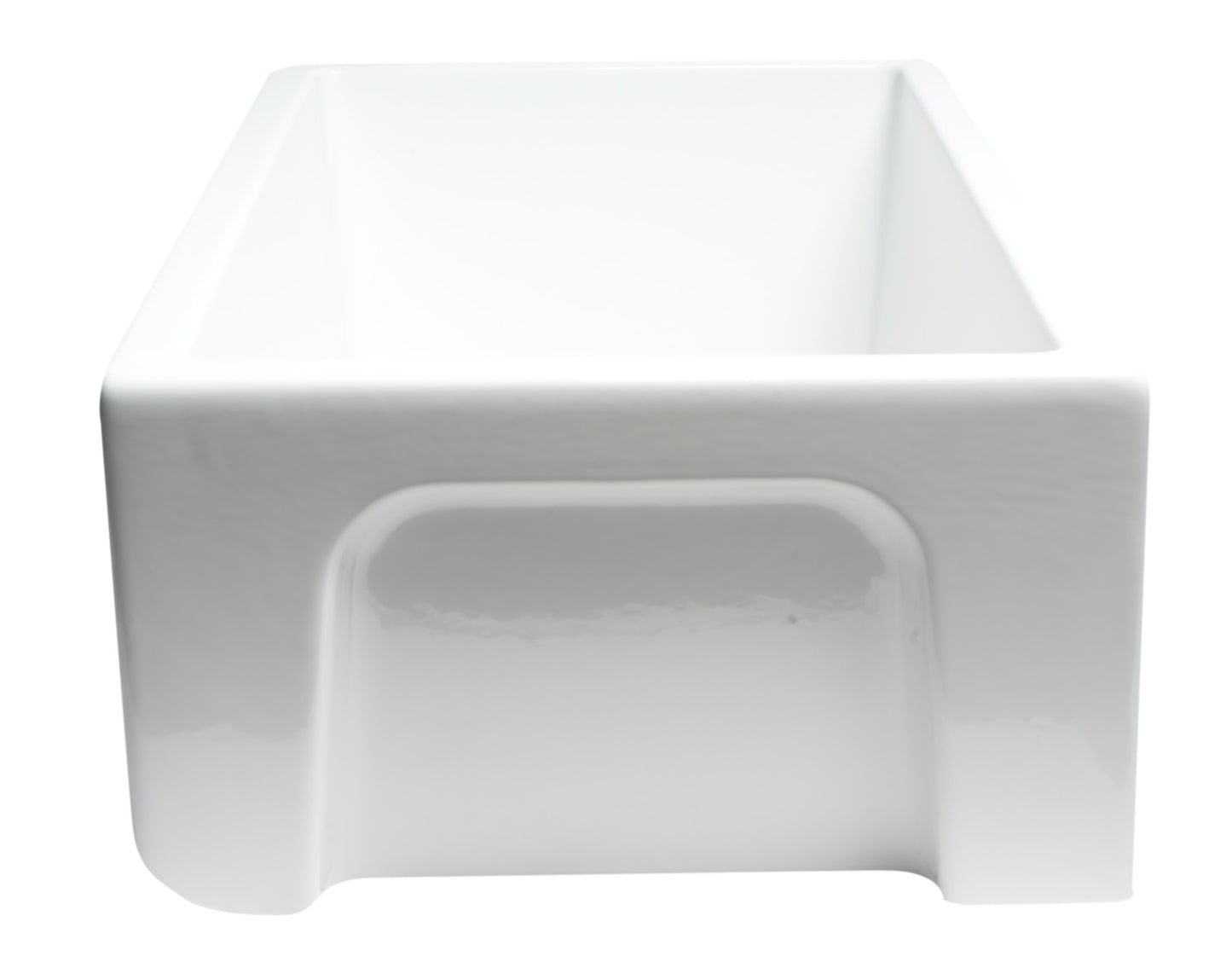 ALFI brand 33" x 18" Reversible Fluted / Smooth Single Bowl Fireclay Farm Sink