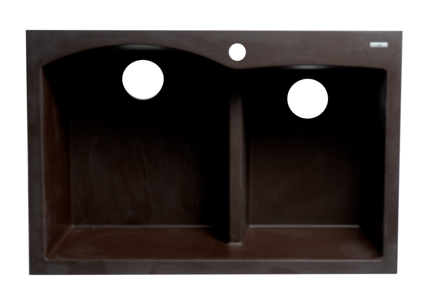 ALFI brand Chocolate 33" Double Bowl Drop In Granite Composite Kitchen Sink