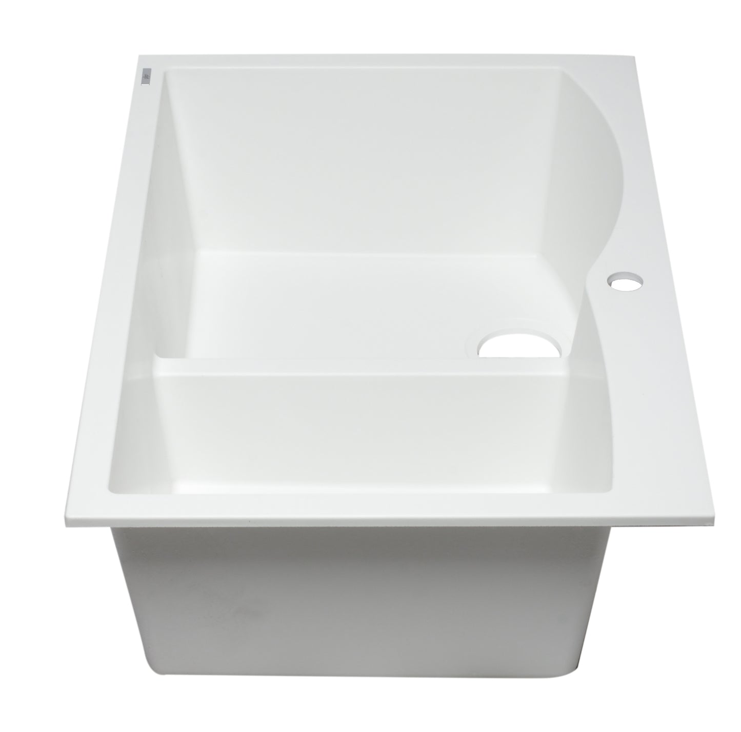 ALFI brand White 33" Double Bowl Drop In Granite Composite Kitchen Sink