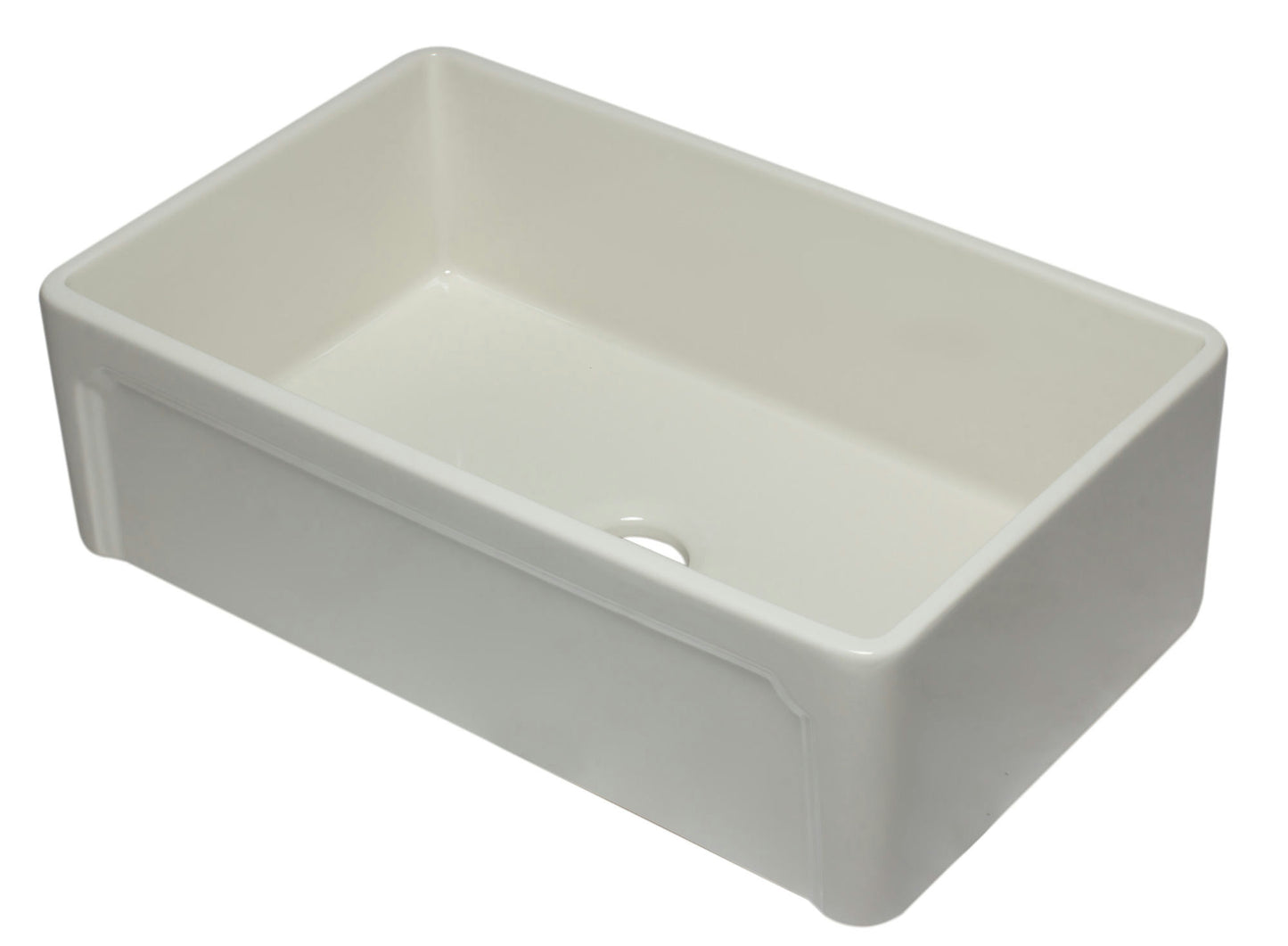 ALFI brand 33 inch Biscuit Reversible Single Fireclay Farmhouse Kitchen Sink