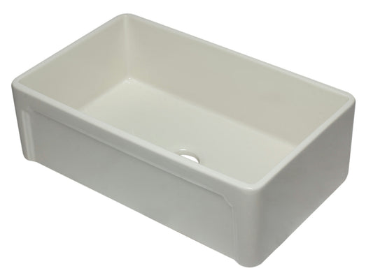 ALFI brand 33 inch Biscuit Reversible Single Fireclay Farmhouse Kitchen Sink