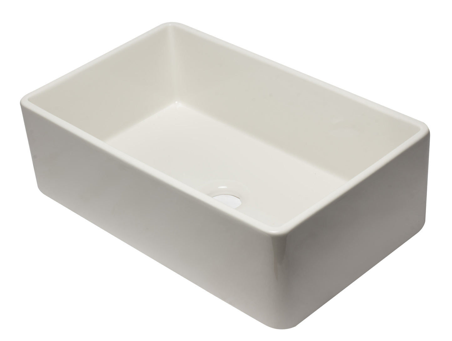 ALFI brand 33 inch Biscuit Reversible Single Fireclay Farmhouse Kitchen Sink