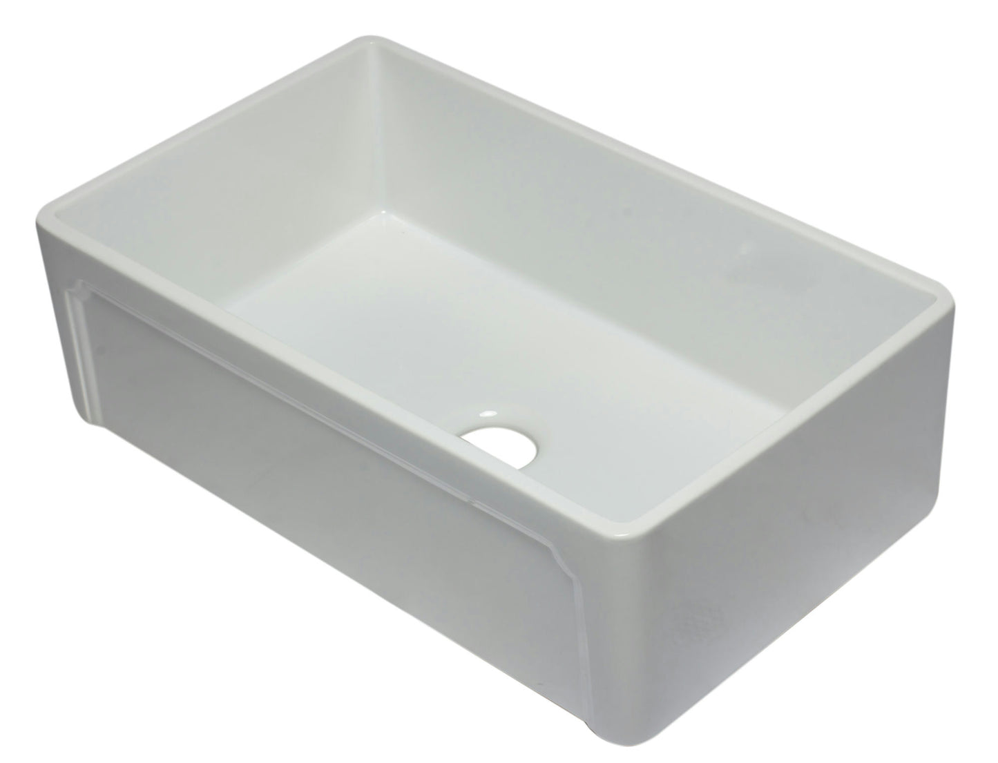 ALFI brand 33 inch White Reversible Single Fireclay Farmhouse Kitchen Sink