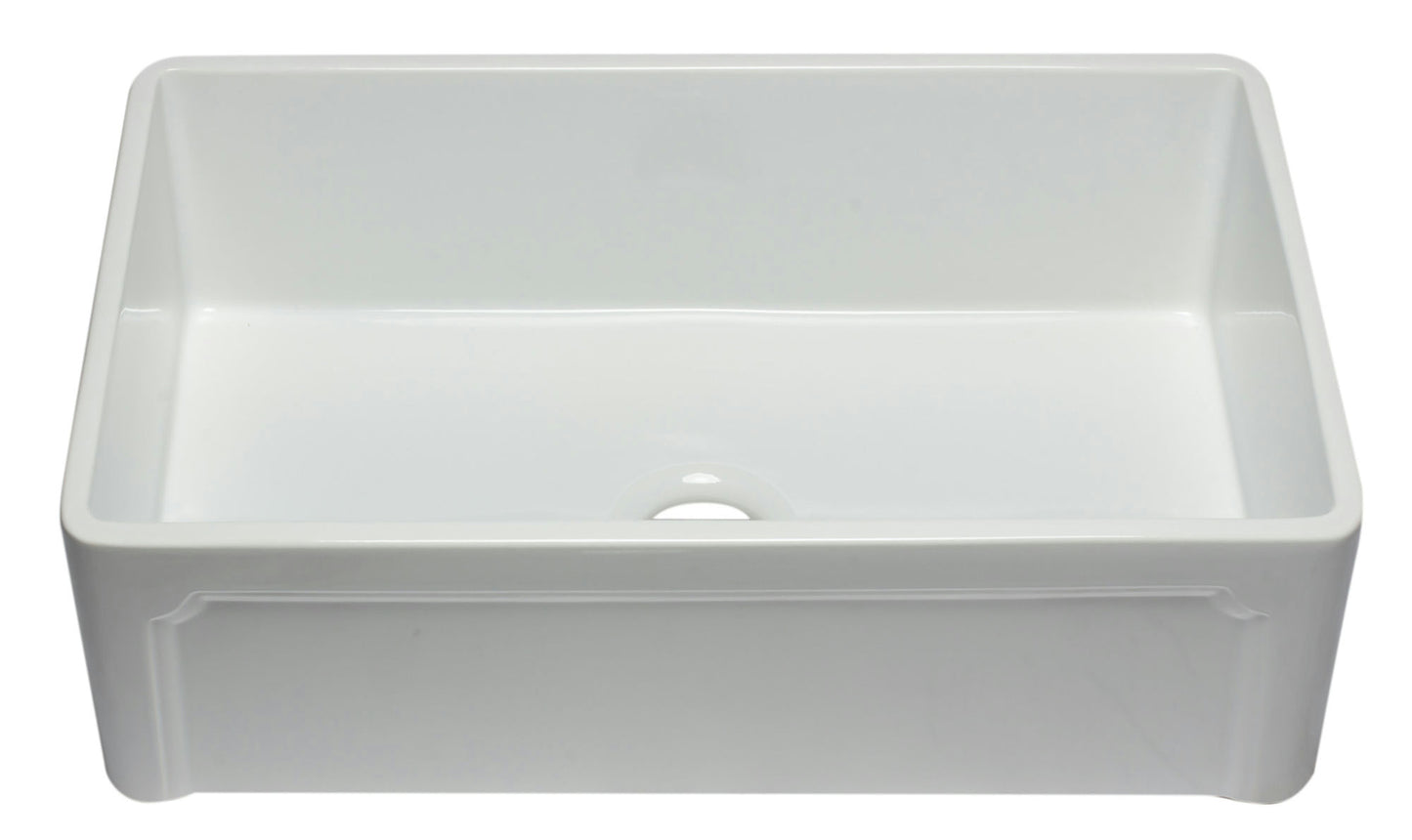 ALFI brand 33 inch White Reversible Single Fireclay Farmhouse Kitchen Sink