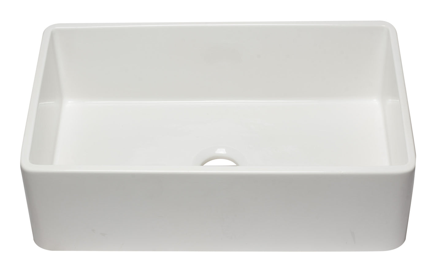 ALFI brand 33 inch White Reversible Single Fireclay Farmhouse Kitchen Sink