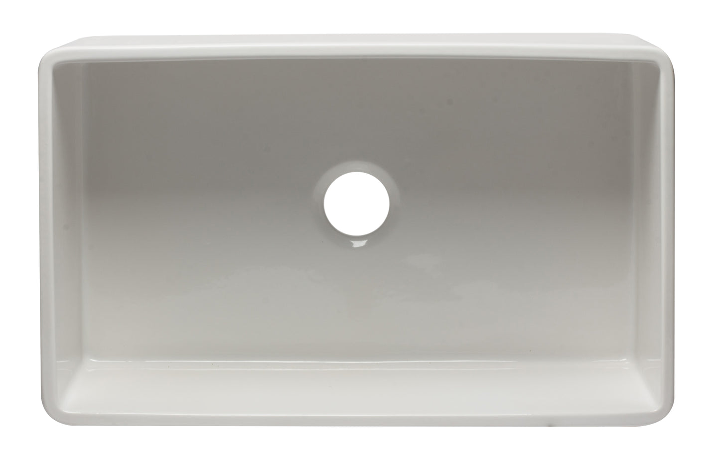 ALFI brand 33 inch White Reversible Single Fireclay Farmhouse Kitchen Sink