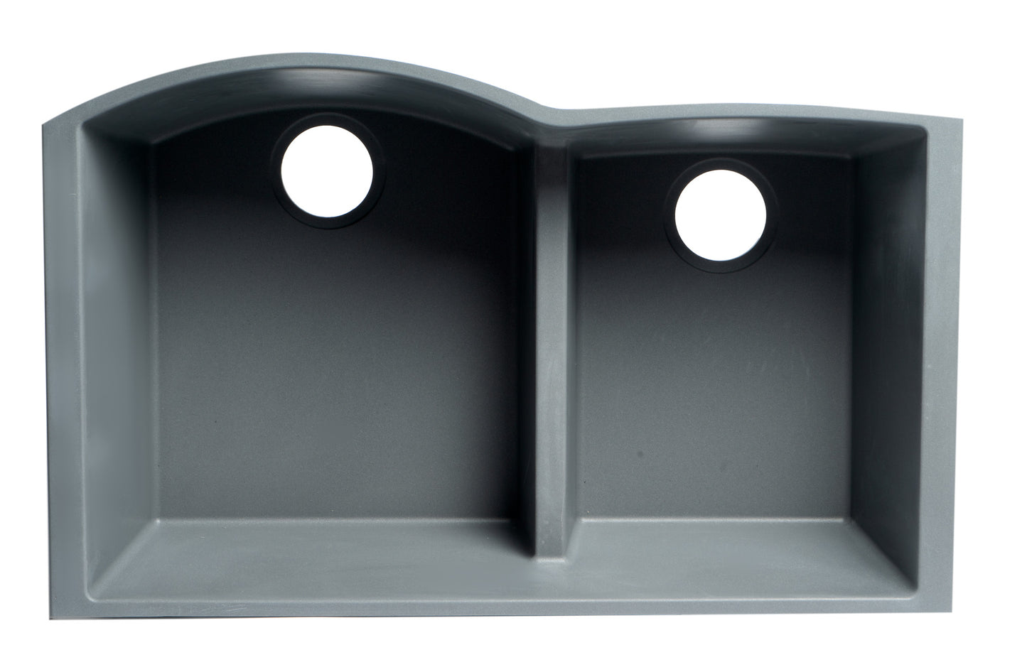 ALFI brand Titanium 33" Double Bowl Undermount Granite Composite Kitchen Sink