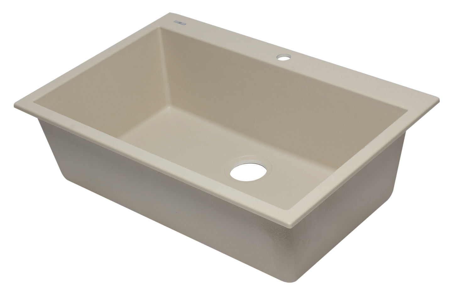 ALFI brand Biscuit 33" Single Bowl Drop In Granite Composite Kitchen Sink