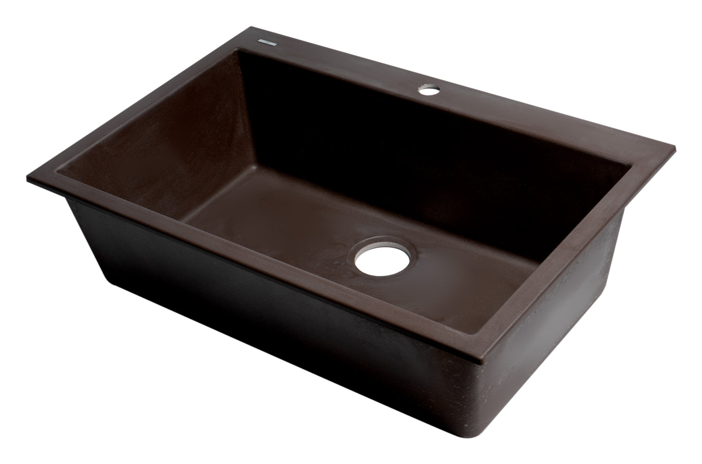 ALFI brand Chocolate 33" Single Bowl Drop In Granite Composite Kitchen Sink