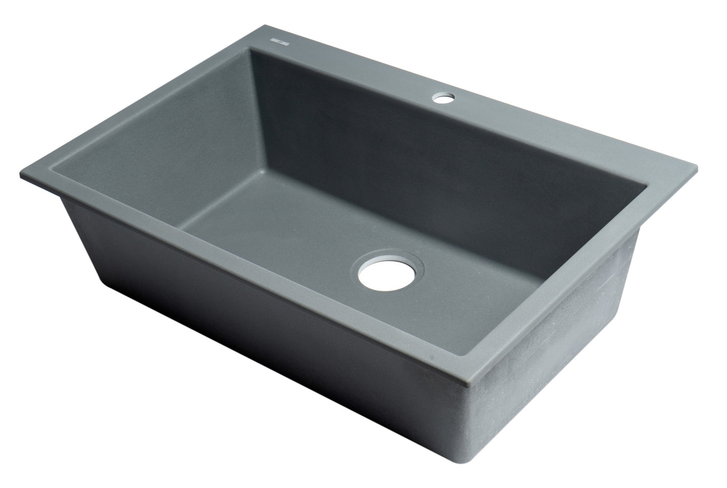 ALFI brand Titanium 33" Single Bowl Drop In Granite Composite Kitchen Sink