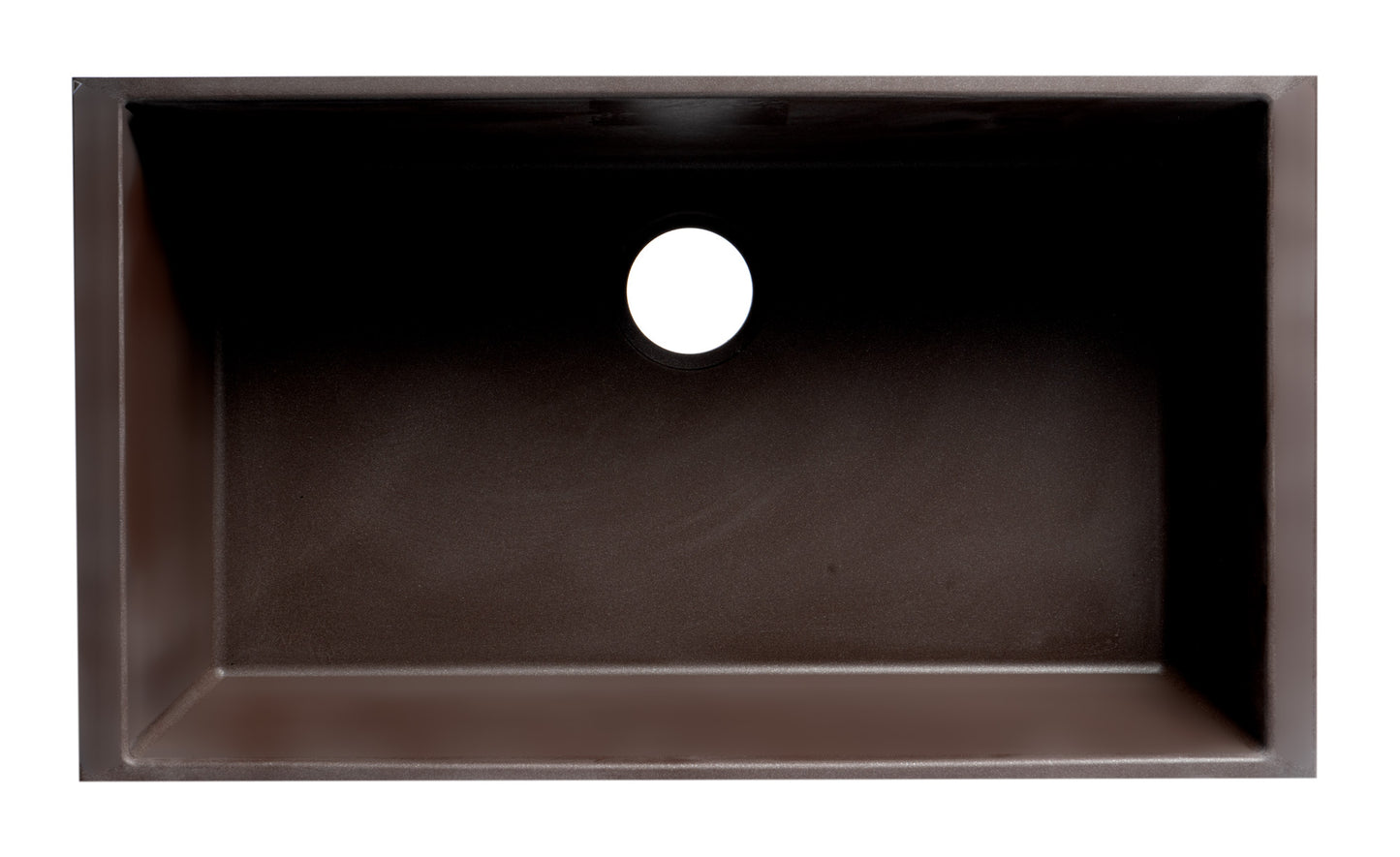 ALFI brand Chocolate 33" Single Bowl Undermount Granite Composite Kitchen Sink
