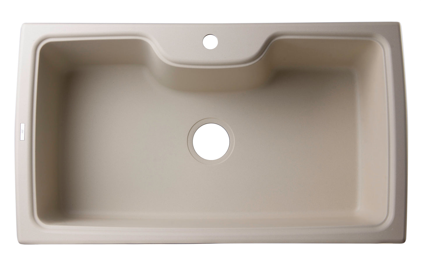 ALFI brand Biscuit 35" Drop-In Single Bowl Granite Composite Kitchen Sink