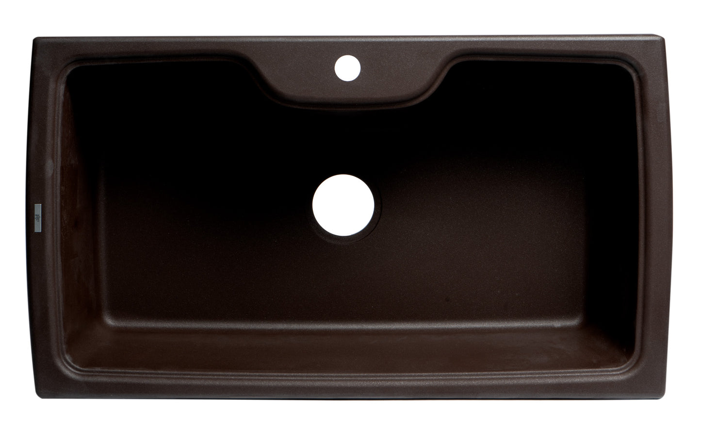 ALFI brand Chocolate 35" Drop-In Single Bowl Granite Composite Kitchen Sink