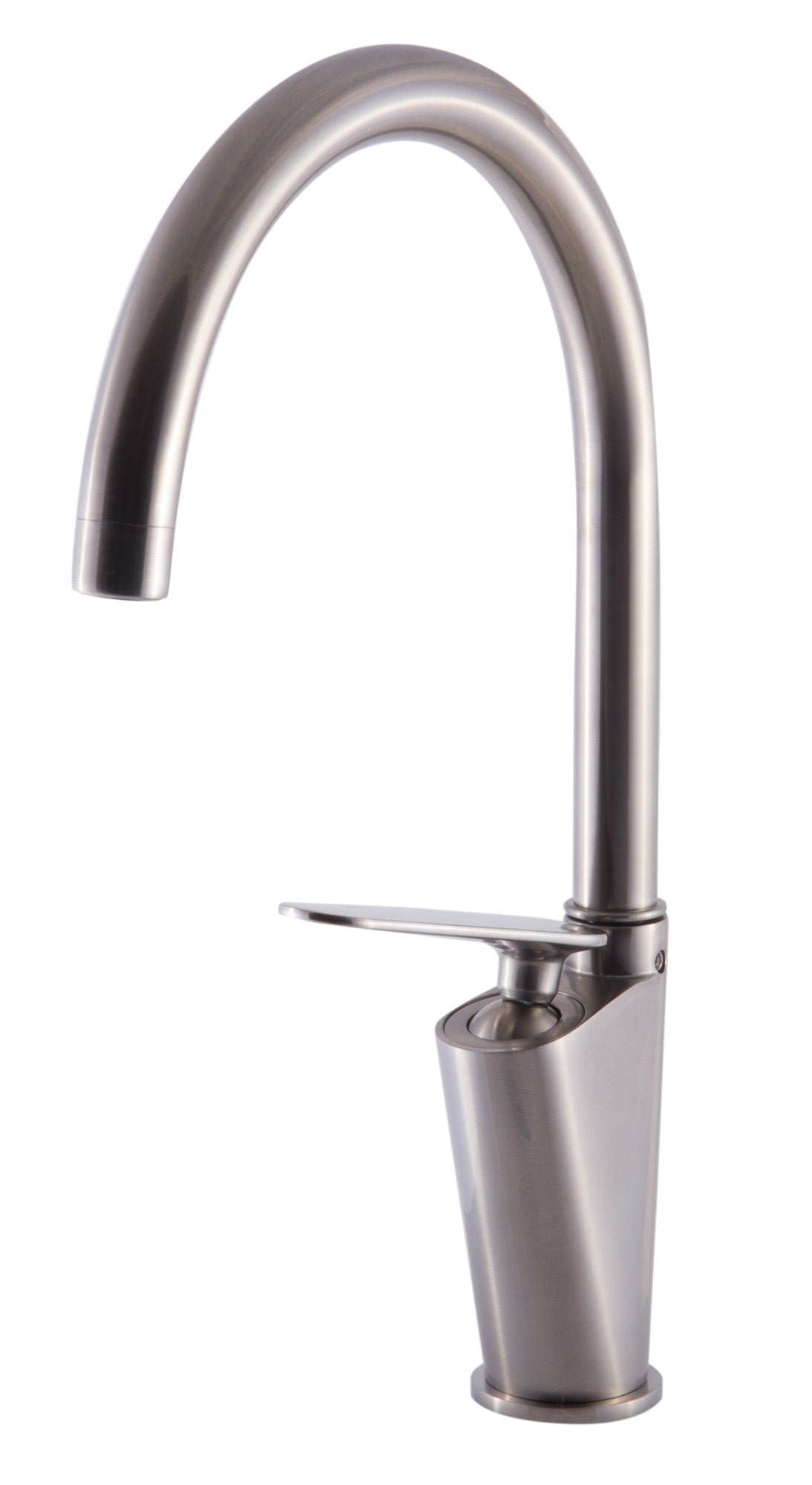 ALFI brand AB3600-BN Brushed Nickel Gooseneck Single Hole Bathroom Faucet