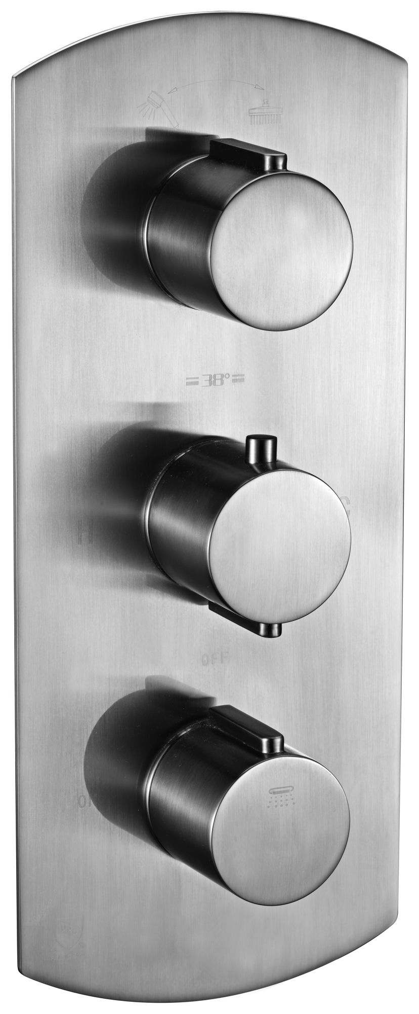 ALFI brand AB3901-BN Brushed Nickel Round 2 Way Thermostatic Shower Mixer