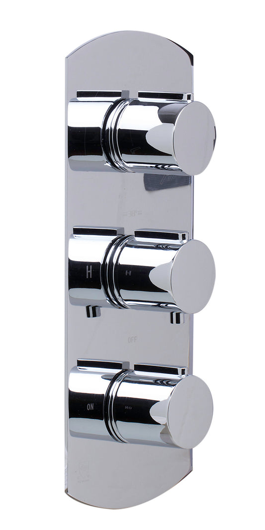 ALFI brand Concealed 3-Way Thermostatic Valve Shower Mixer Round Knobs