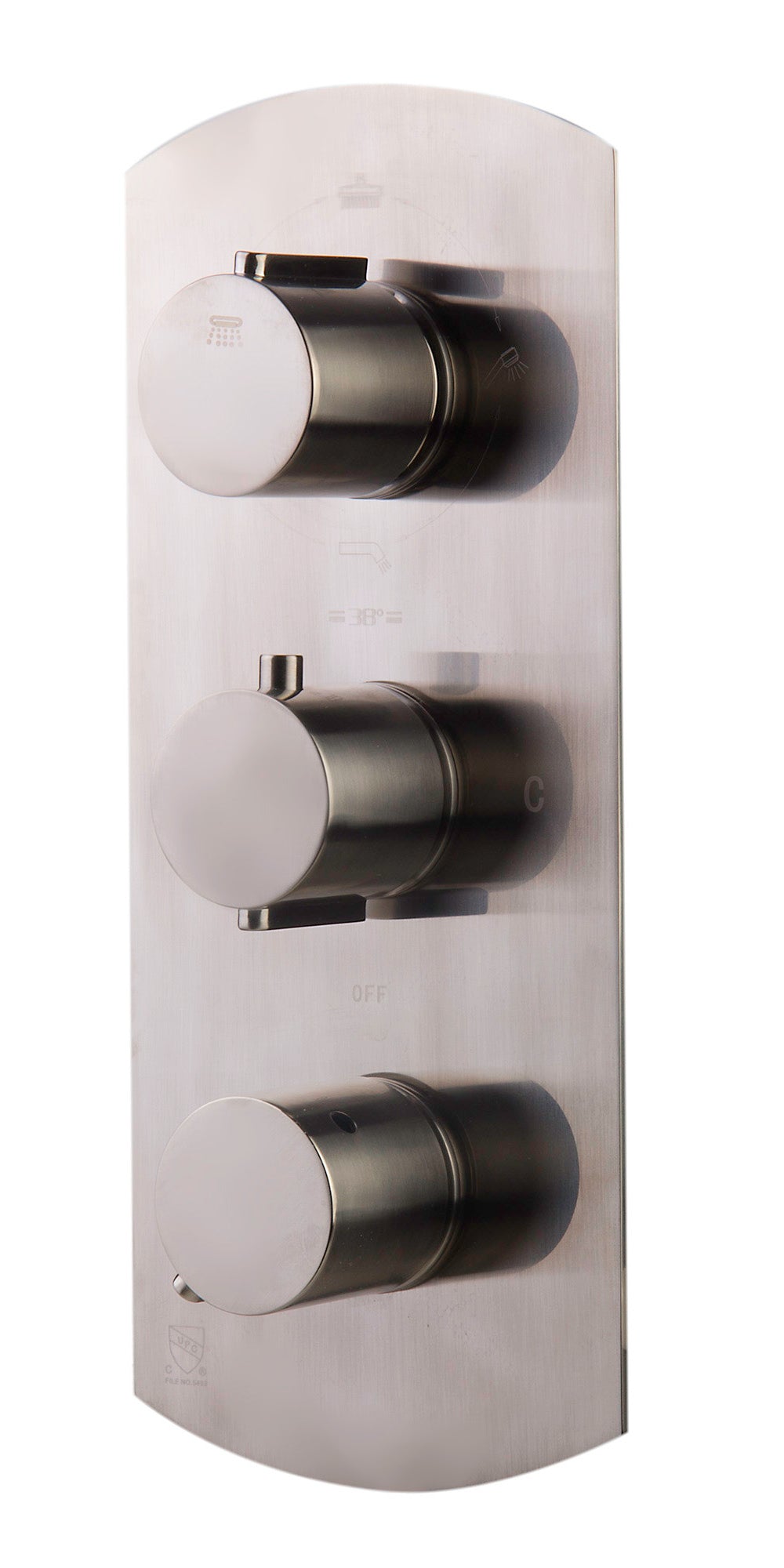 ALFI brandConcealed 4-Way Thermostatic Valve Shower Mixer /w Round Knobs