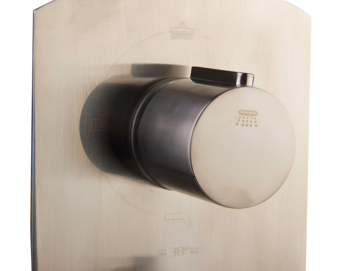 ALFI brandConcealed 4-Way Thermostatic Valve Shower Mixer /w Round Knobs