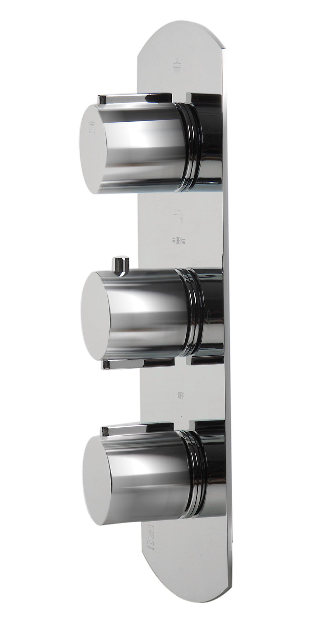 ALFI brand Concealed 4-Way Thermostatic Valve Shower Mixer /w Round Knobs