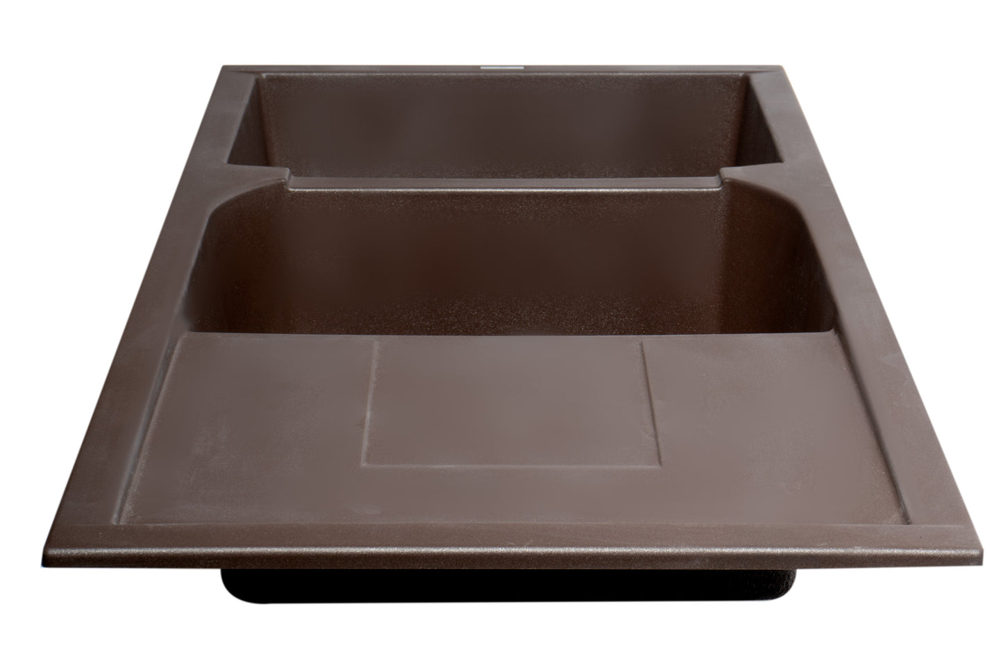 ALFI brand 46" Double Bowl Granite Composite Kitchen Sink with Drainboard