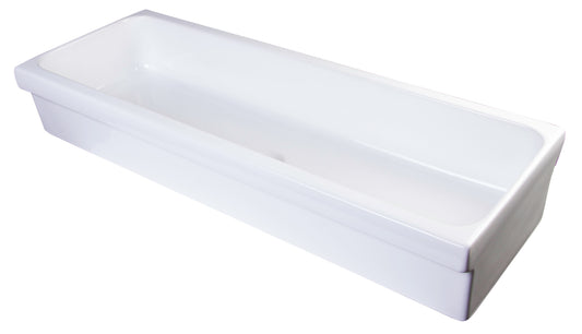 ALFI brand AB48TR 48" White Above Mount Fireclay Bath Trough Sink