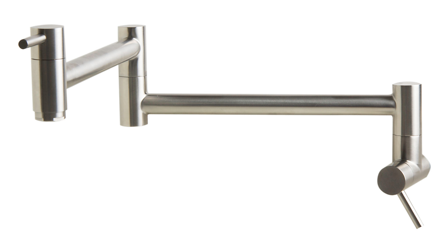 ALFI brand AB5019-BSS Brushed Stainless Steel Retractable Pot Filler Faucet