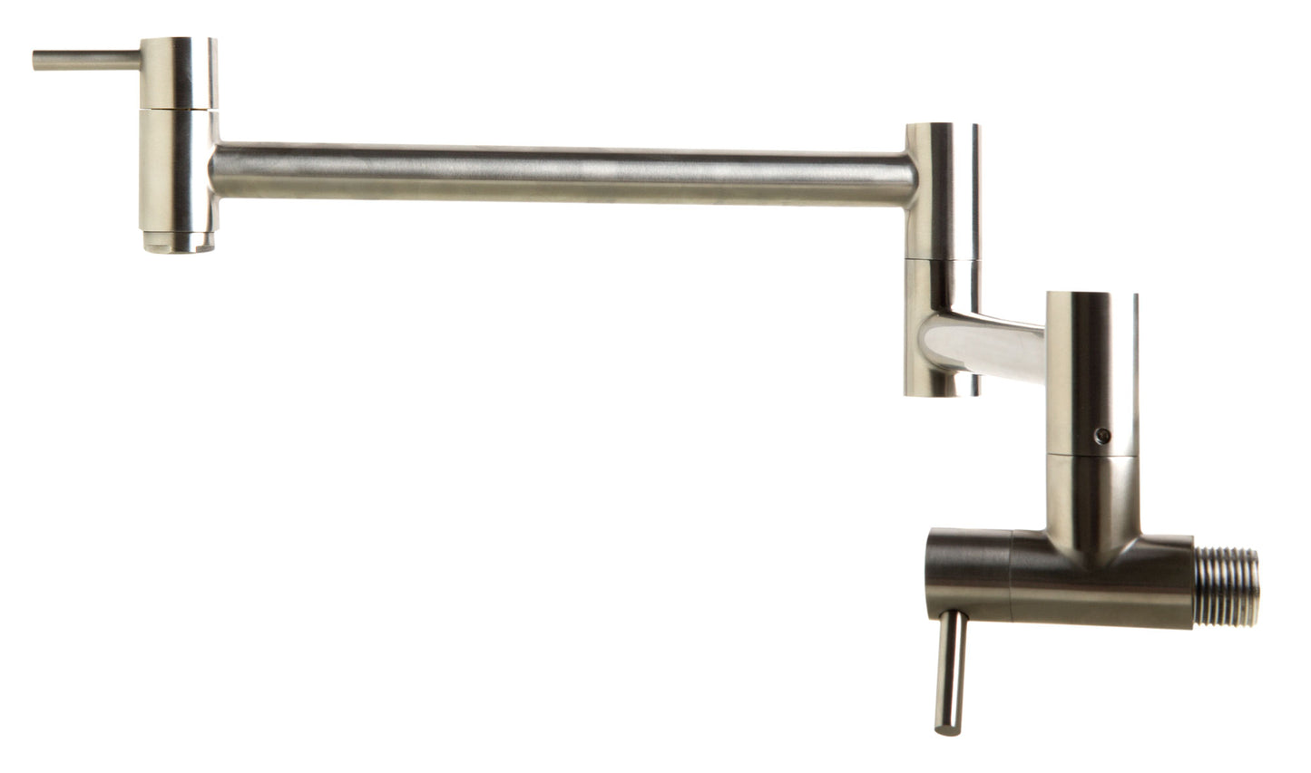 ALFI brand AB5019-BSS Brushed Stainless Steel Retractable Pot Filler Faucet