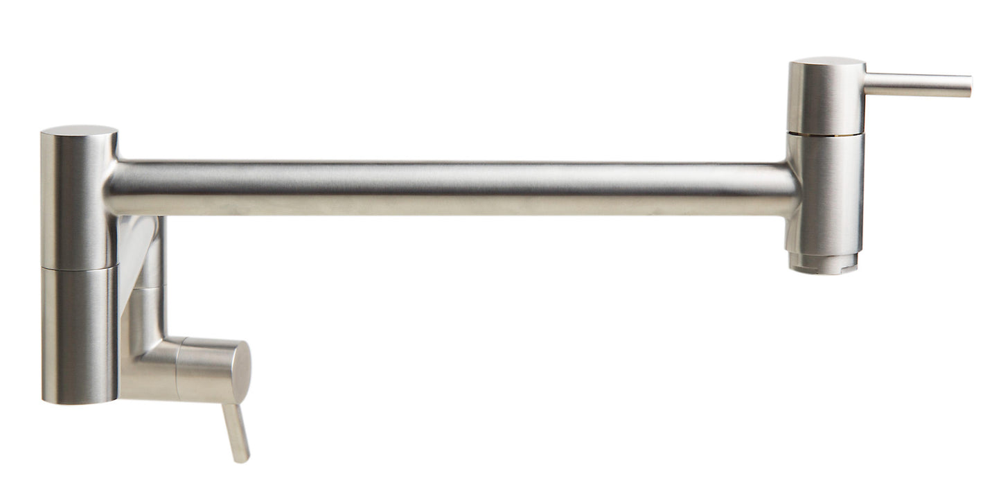 ALFI brand AB5019-BSS Brushed Stainless Steel Retractable Pot Filler Faucet