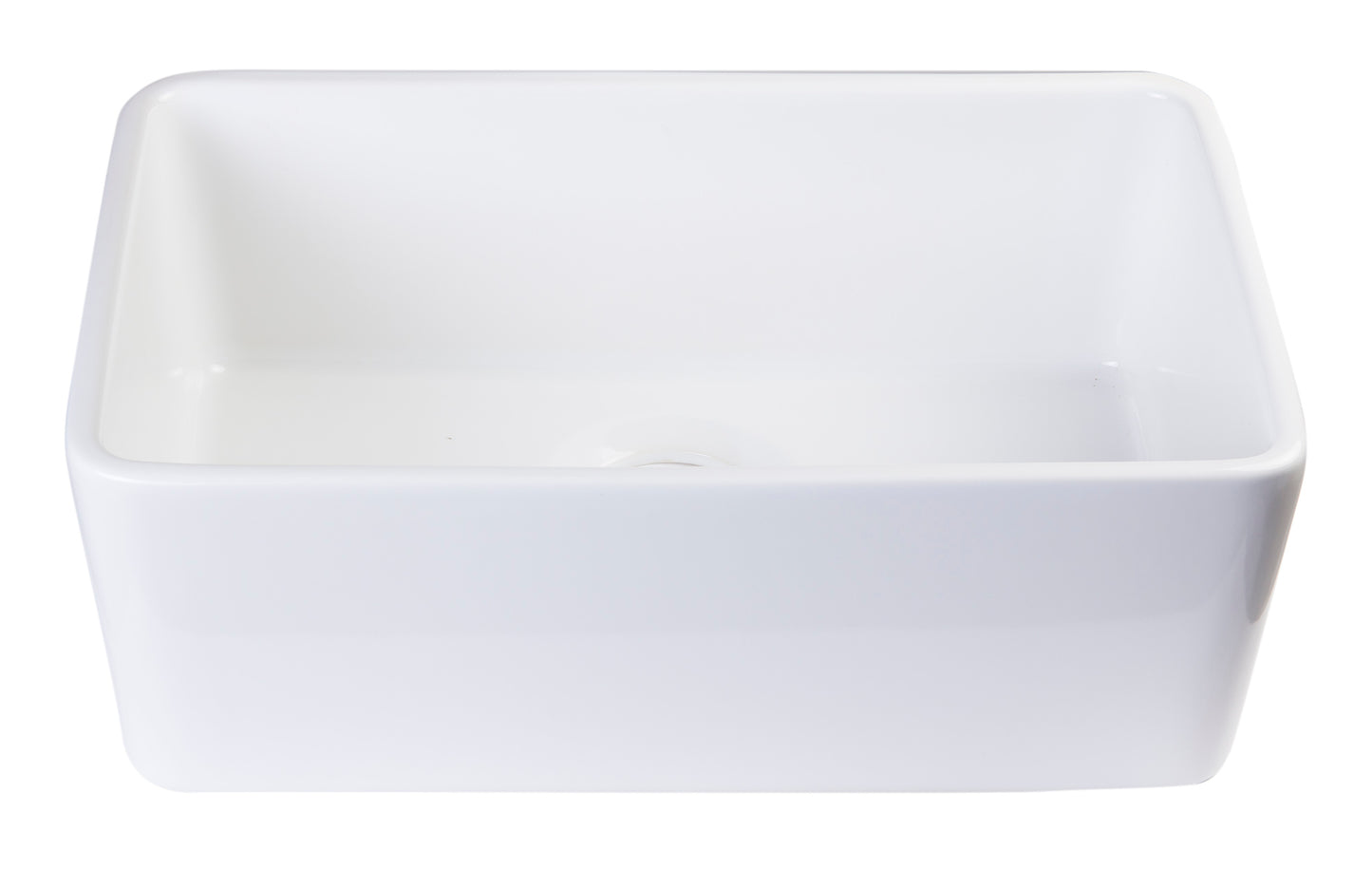 ALFI brand White 23" Smooth Apron Fireclay Single Bowl Farmhouse Kitchen Sink