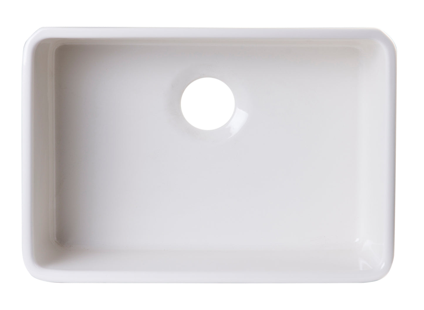 ALFI brand 24 inch Biscuit Single Bowl Fireclay Undermount Kitchen Sink