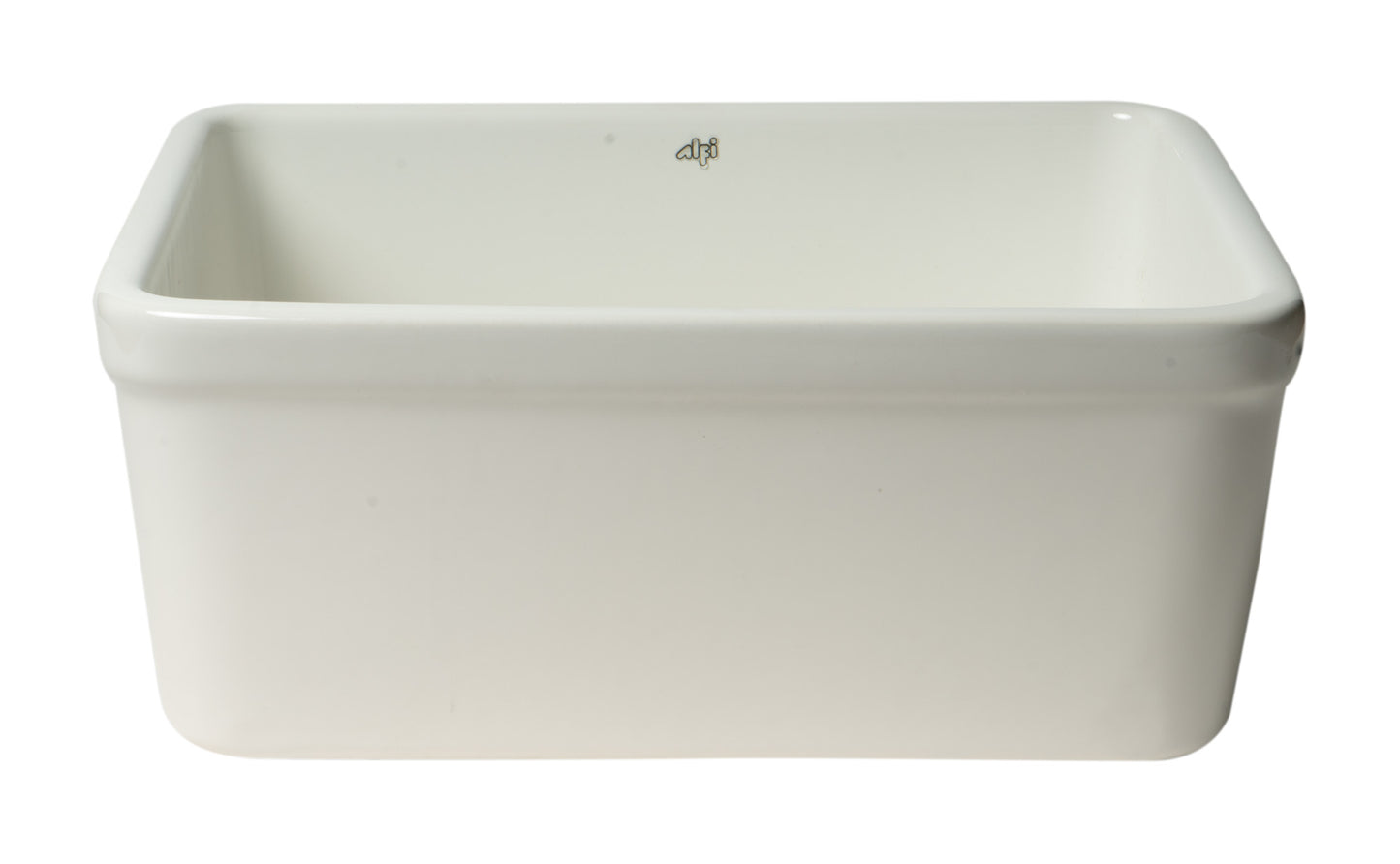 ALFI brand AB507 White 20" Single Bowl Apron Fireclay Farmhouse Kitchen Sink