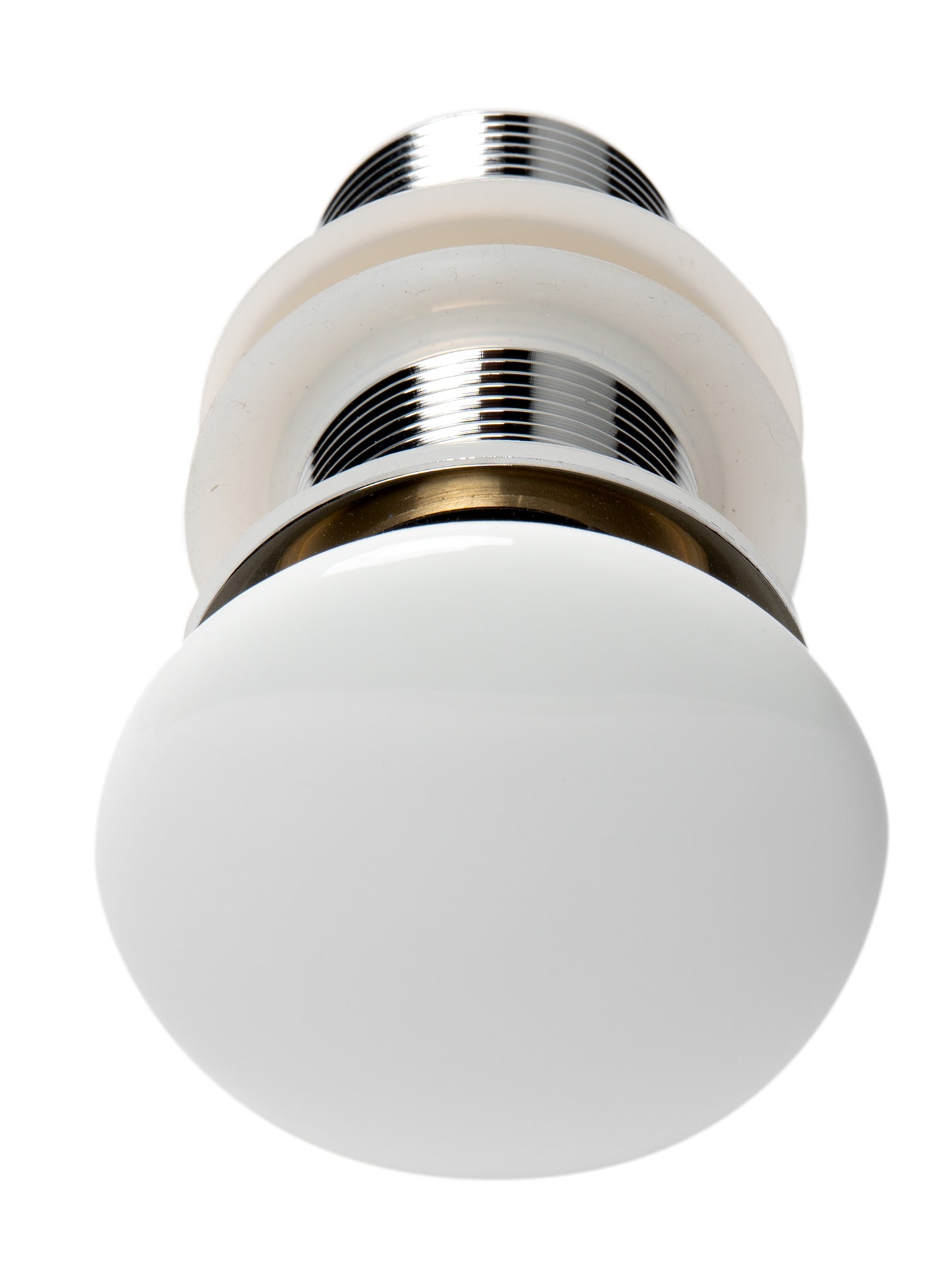 ALFI brand White Ceramic Mushroom Top Pop Up Drain for Sinks without Overflow