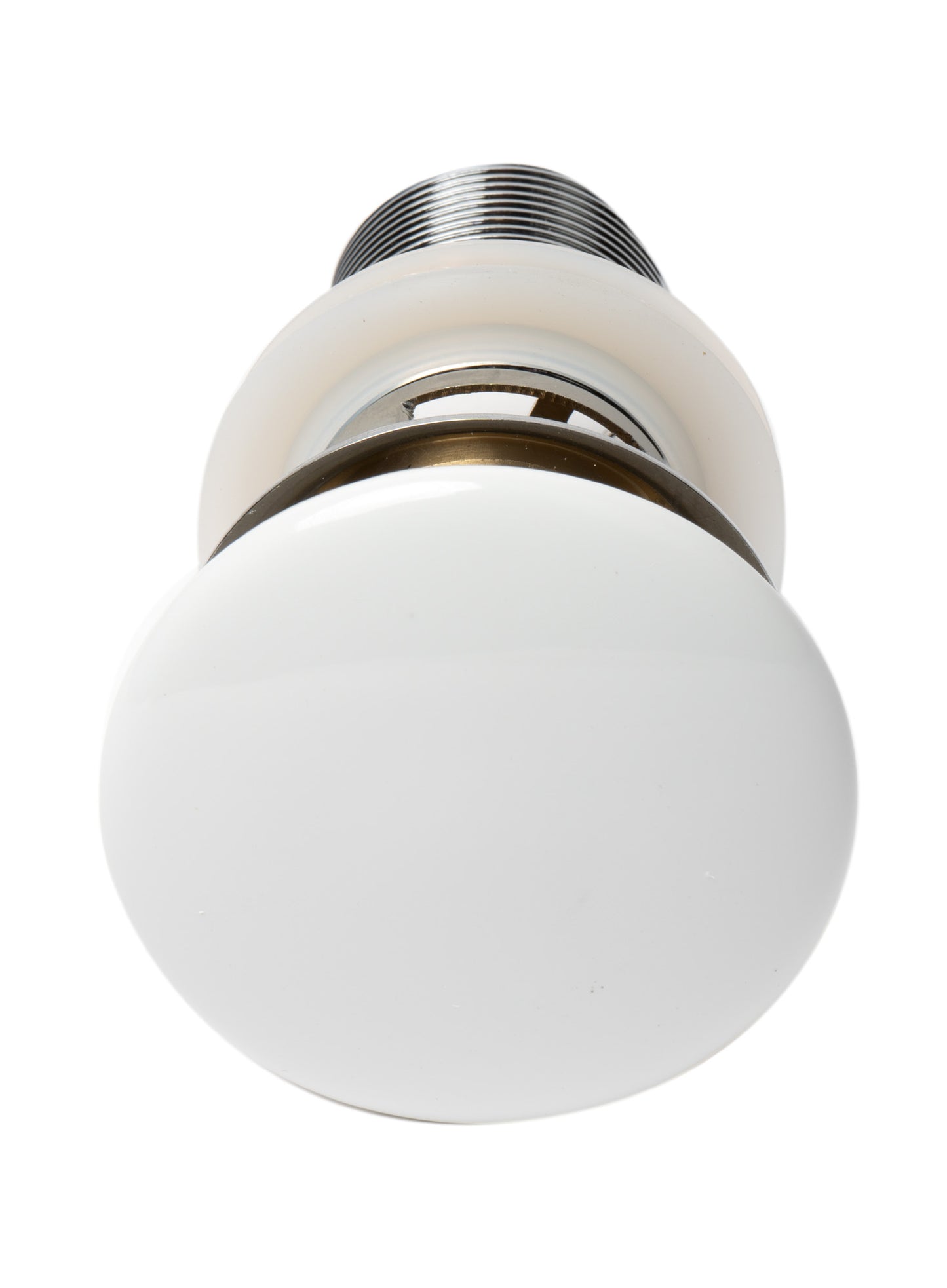 ALFI brand White Ceramic Mushroom Top Pop Up Drain for Sinks with Overflow