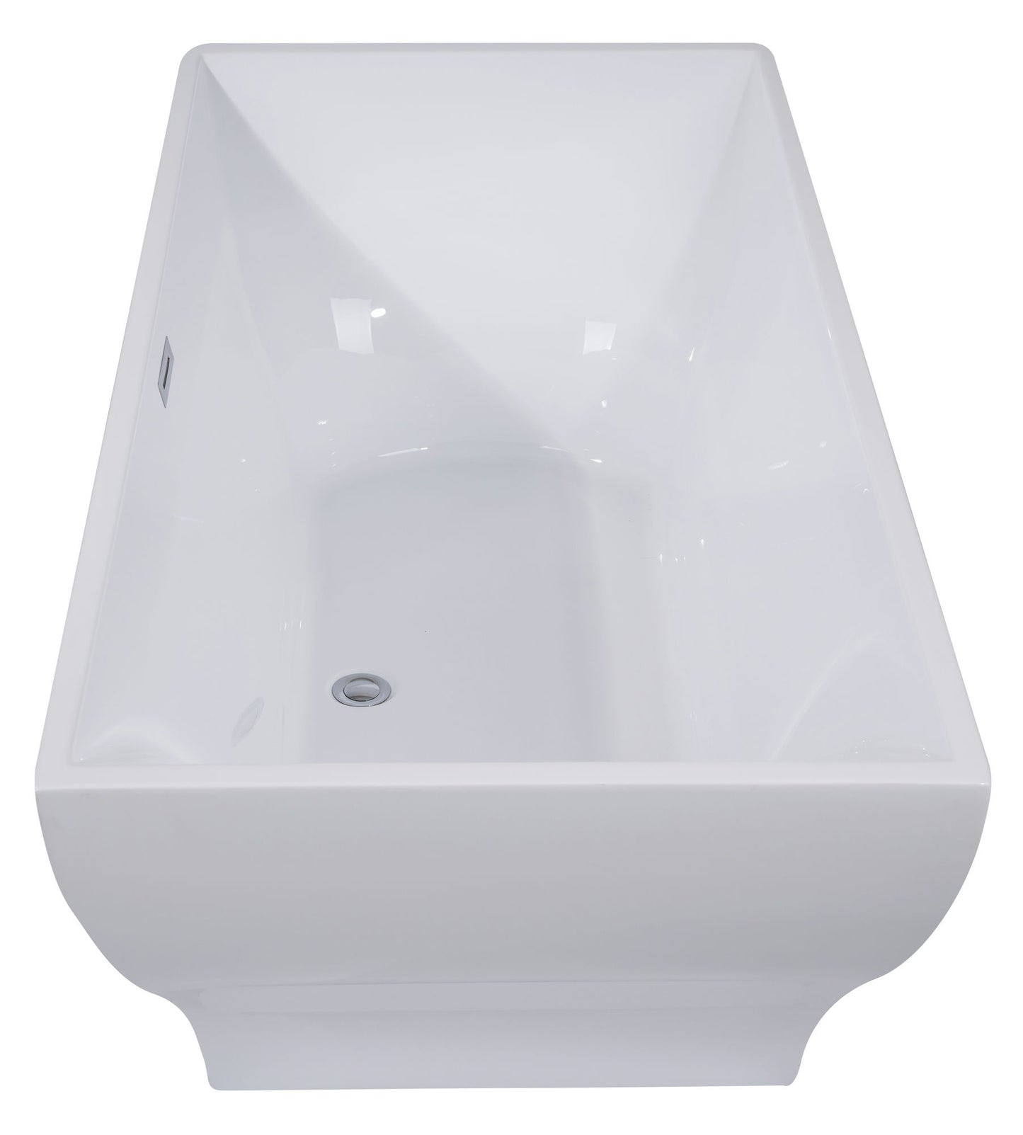 ALFI brand AB8840 67 inch Rectangular Acrylic Free Standing Soaking Bathtub