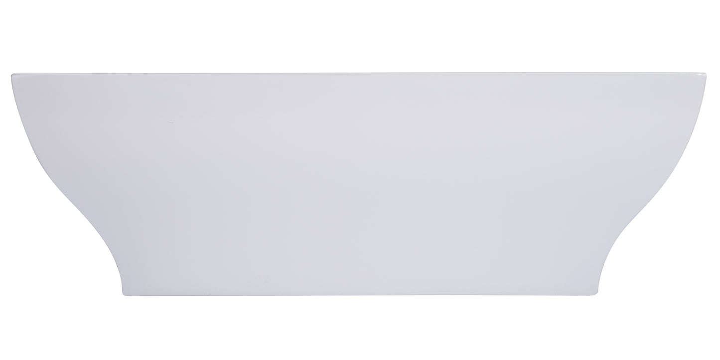 ALFI brand AB8840 67 inch Rectangular Acrylic Free Standing Soaking Bathtub