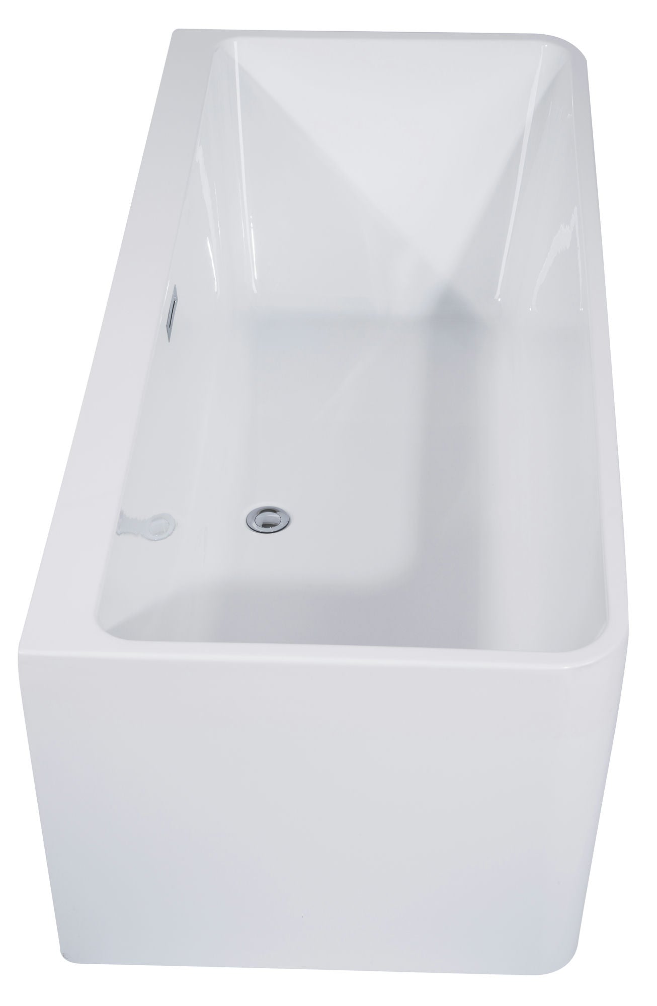 ALFI brand AB8859 67 inch Rectangular Acrylic Free Standing Soaking Bathtub