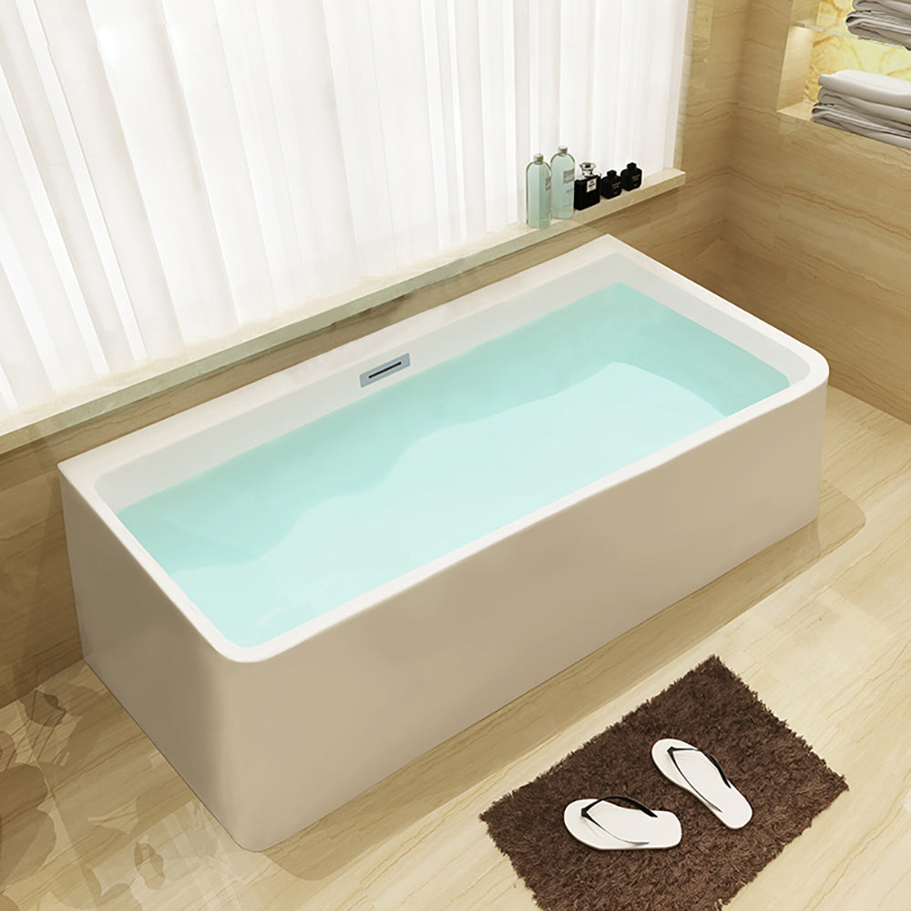 ALFI brand AB8859 67 inch Rectangular Acrylic Free Standing Soaking Bathtub