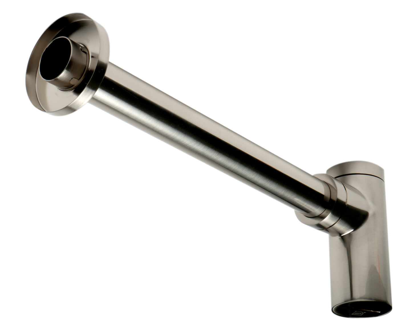 ALFI brand Brushed Nickel Solid Brass Round Modern Decorative Bottle P-Trap