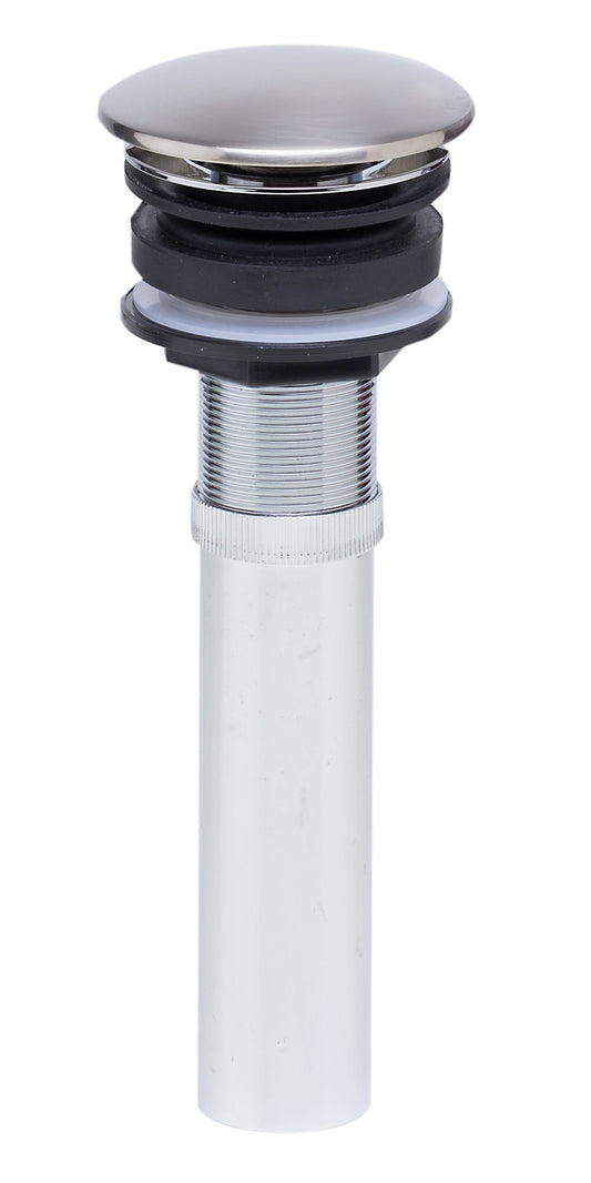 ALFI brand Brushed Nickel Pop Up Drain for Bathroom Sink without Overflow