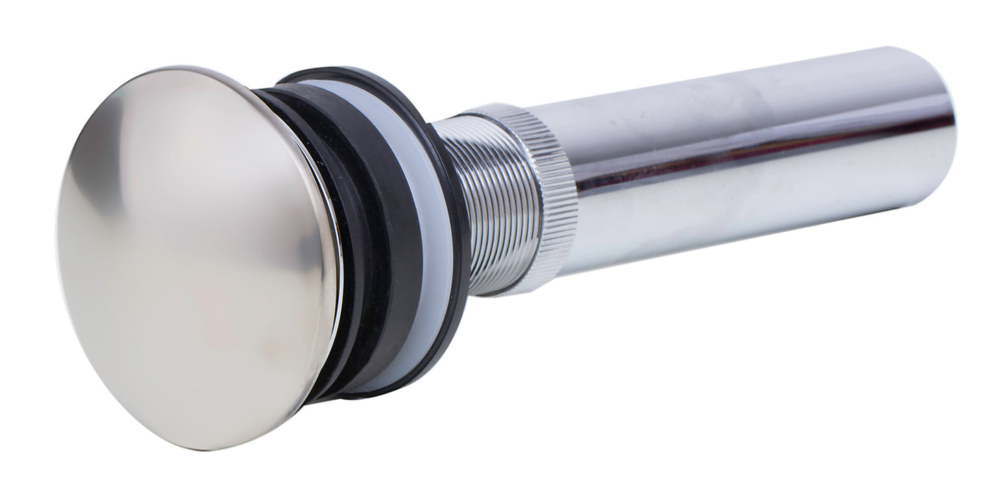 ALFI brand Brushed Nickel Pop Up Drain for Bathroom Sink without Overflow